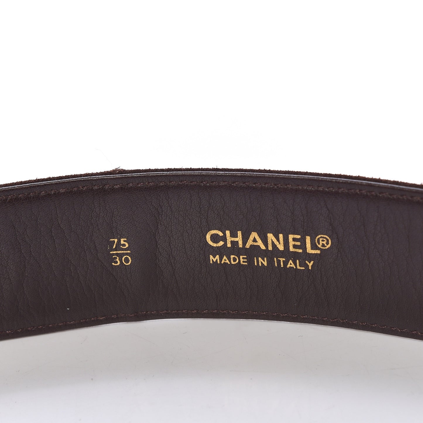 Suede CC Belt 75 30 Dark Brown