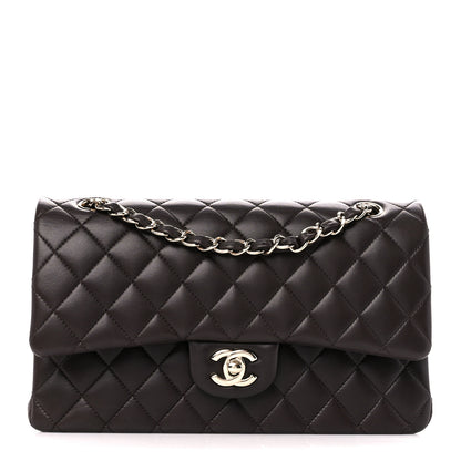 Chanel Lambskin Quilted Medium Double Flap Dark Brown 1 of 11