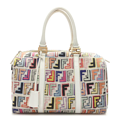 Fendi Zucca Spalmati Vitello FF Multicolor Forever Boston Multicolor White 1 of 8