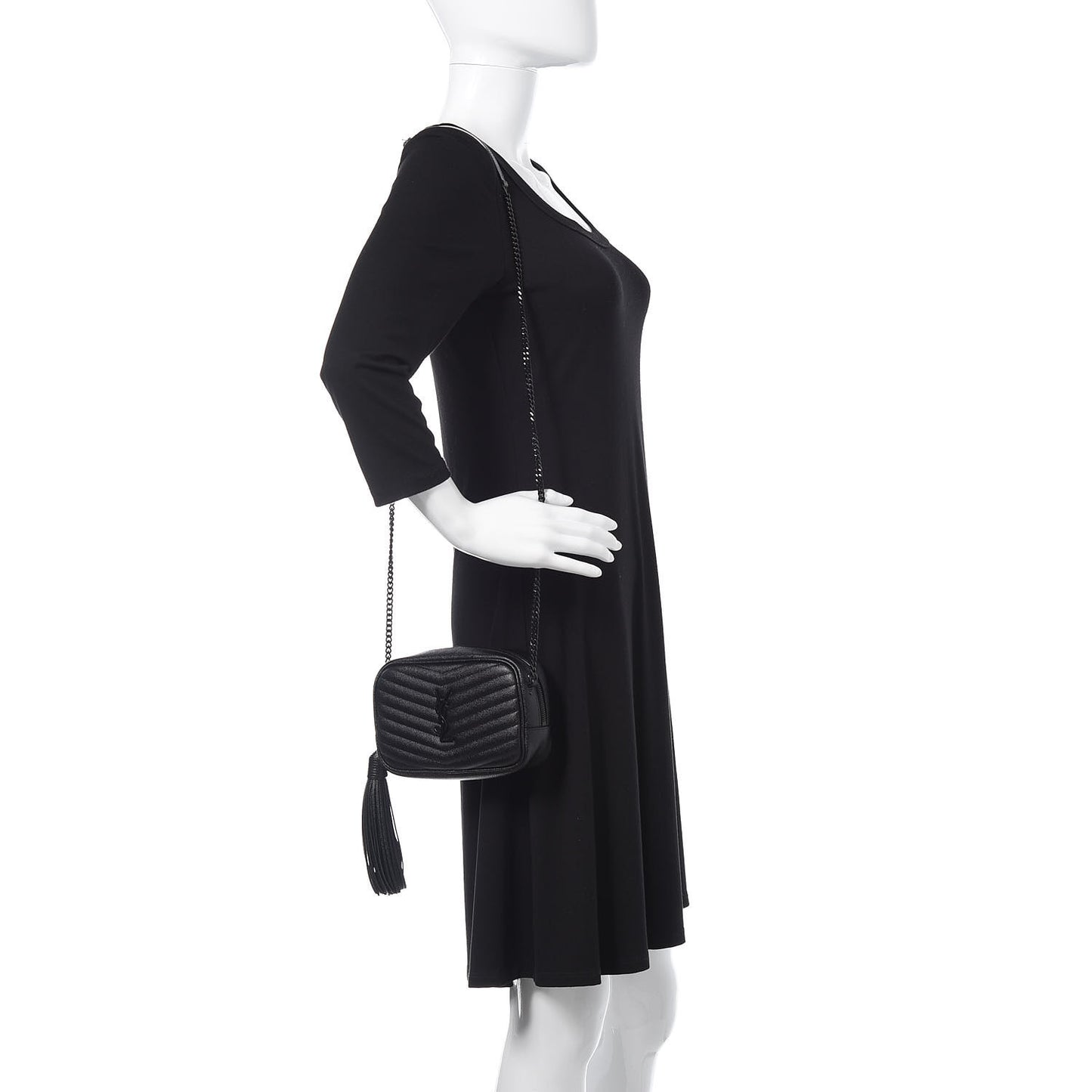 Grain De Poudre Matelasse Monogram Mini Lou Camera Bag Black