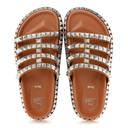 Christian Louboutin Pyra Hallulila Spike Mule Flat Slides 39.5 Terra 2 of 12