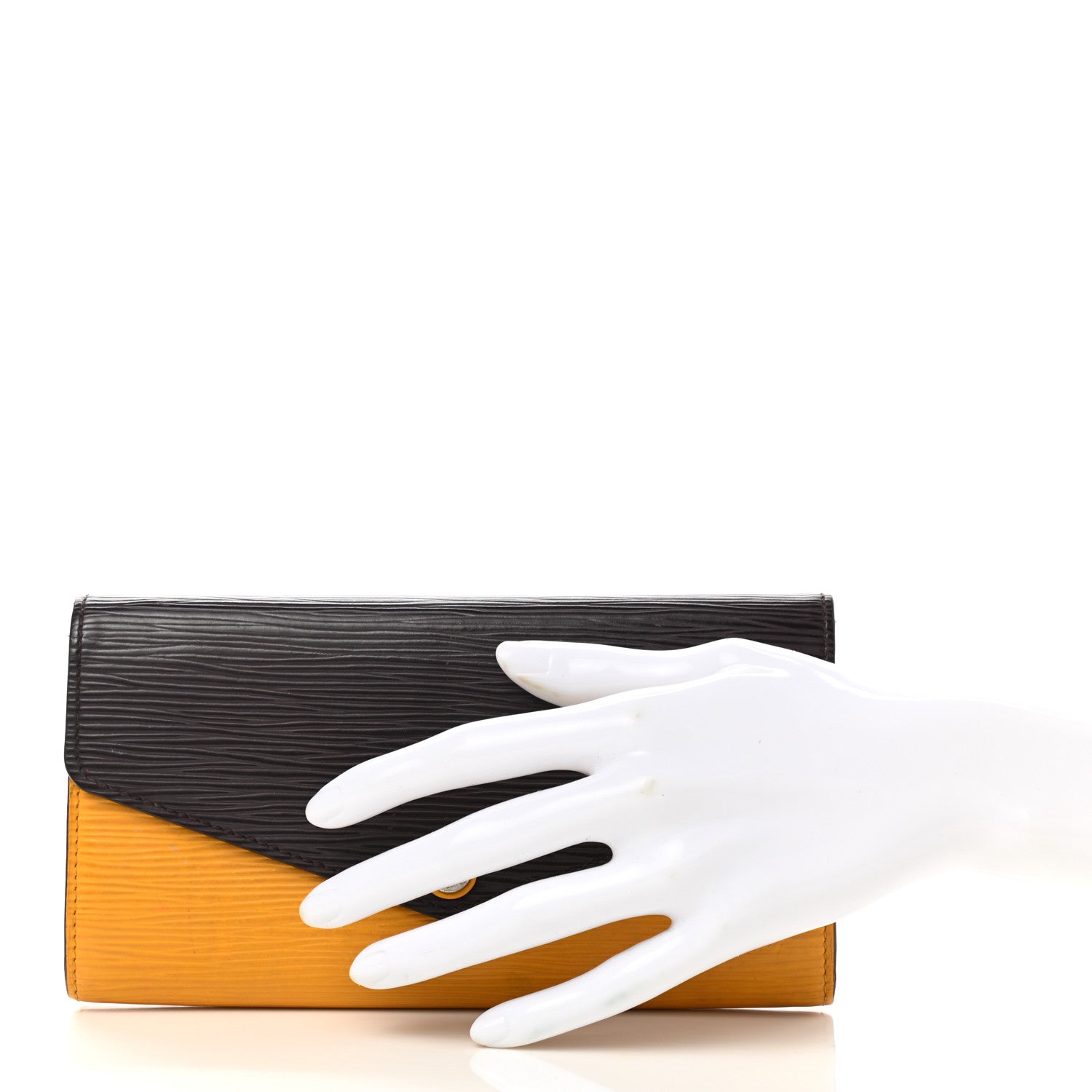 Louis Vuitton Epi Sarah Wallet NM Citron Black 2 of 9