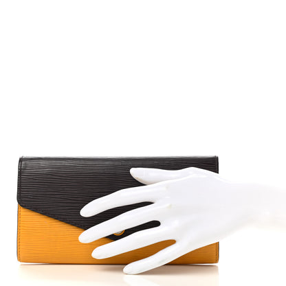 Louis Vuitton Epi Sarah Wallet NM Citron Black 2 of 9