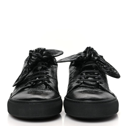 Chanel Crumpled Calfskin Womens CC Bow Sneakers 40 Black 3 of 10
