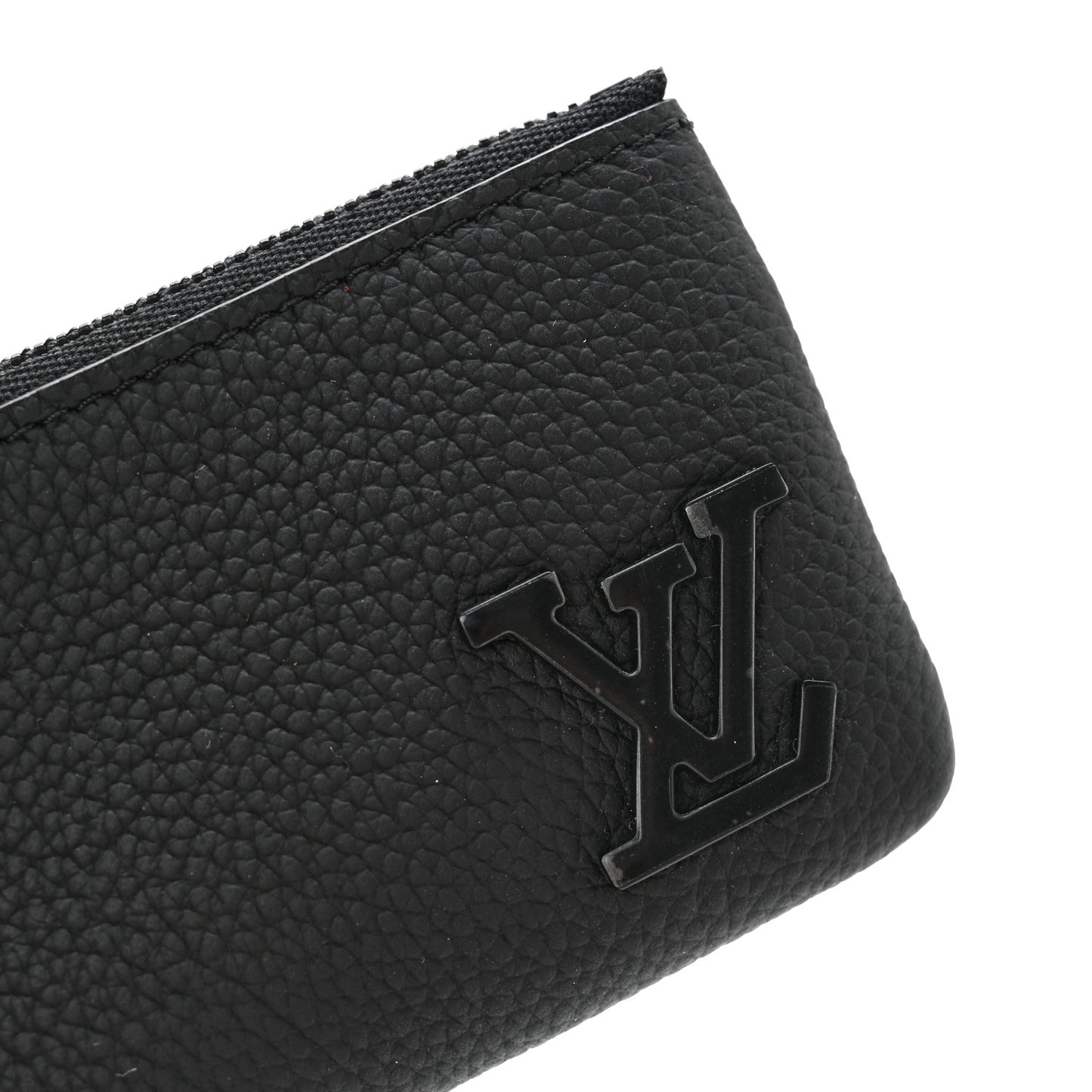 Grained Calfskin Aerogram Key Pouch Black