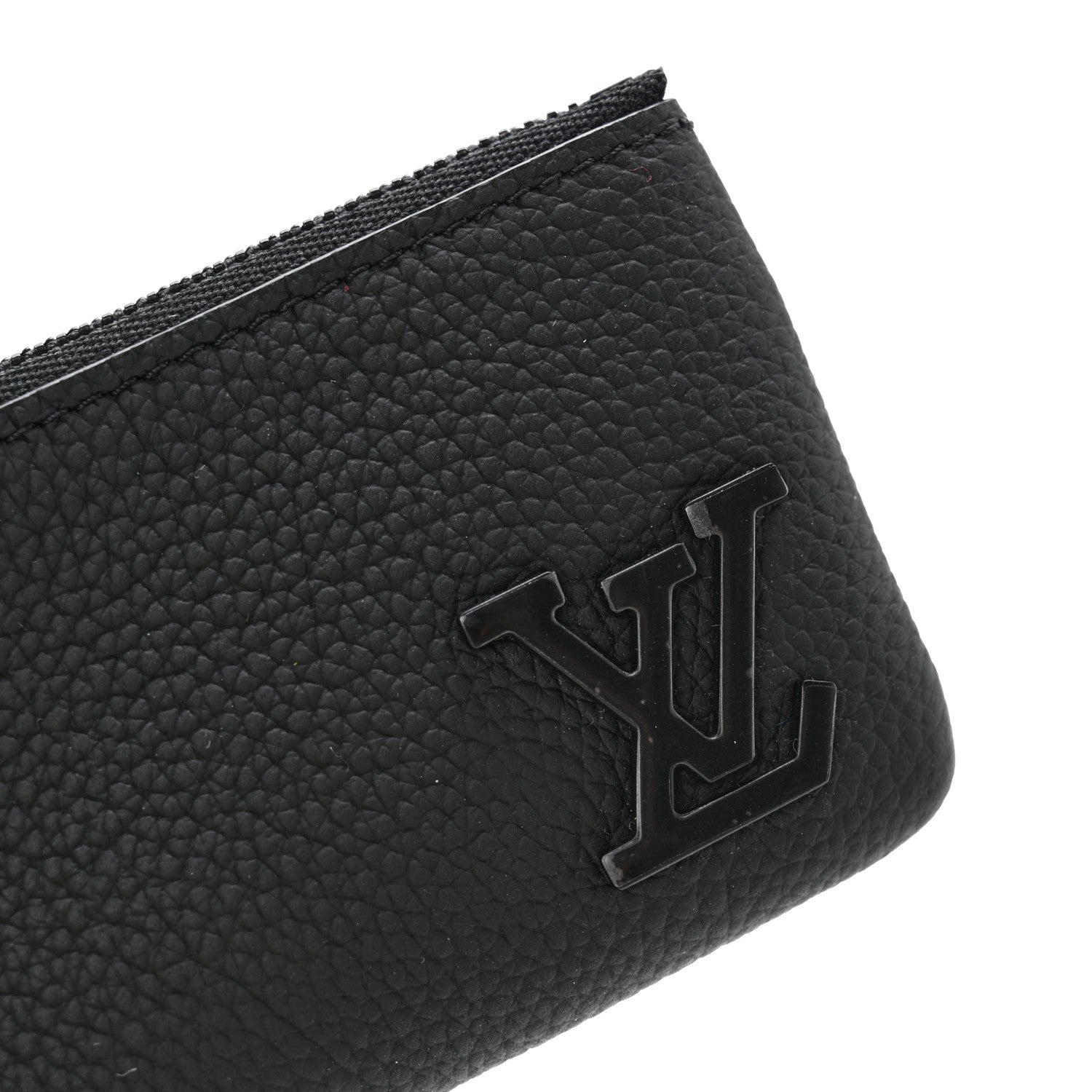 Louis Vuitton Grained Calfskin Aerogram Key Pouch Black 7 of 9
