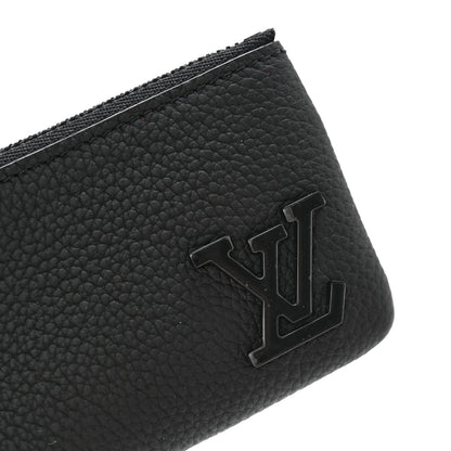 Louis Vuitton Grained Calfskin Aerogram Key Pouch Black 7 of 9
