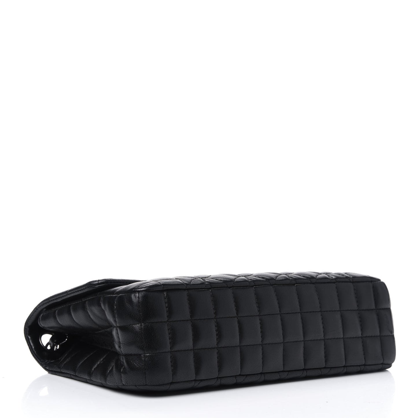 Lambskin Quilted Lady Graphic Flap Black