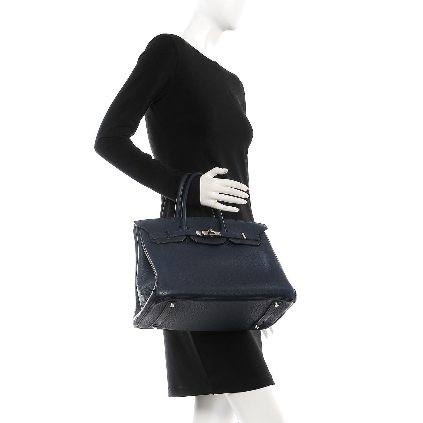 Taurillon Clemence Birkin 35 Bleu Abysse