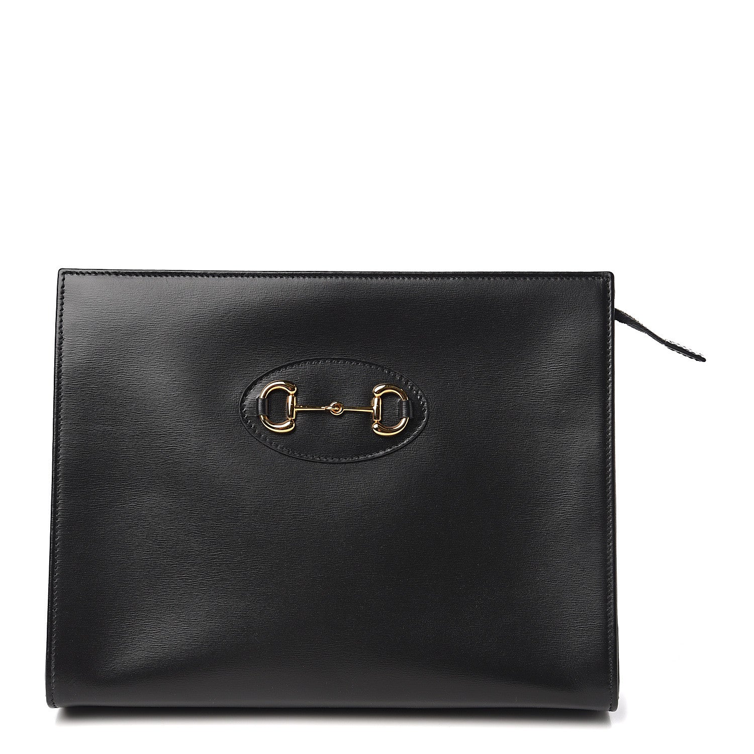 Gucci Textured Calfskin Horsebit 1955 Zip Pouch Black 1 of 9