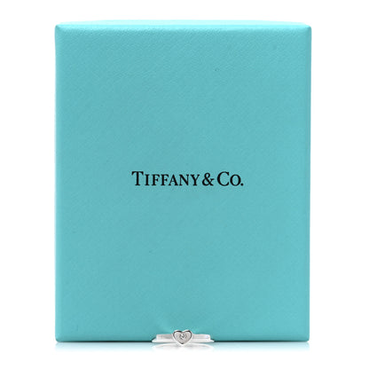 Tiffany Sterling Silver Diamond Heart Ring 49 4.75 5 of 5