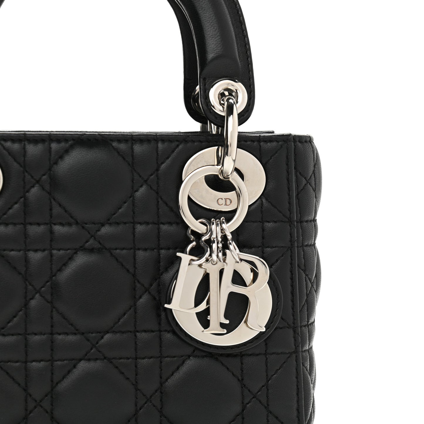 Lambskin Cannage Mini Lady Dior Black