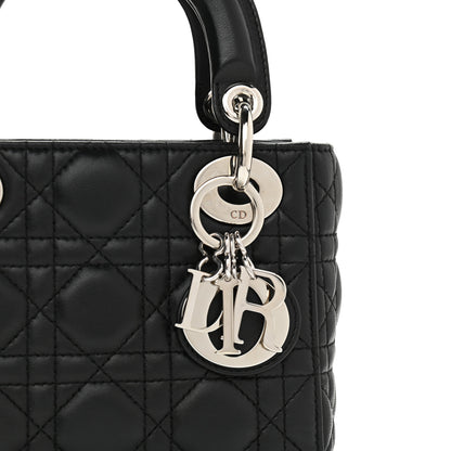 Christian Dior Lambskin Cannage Mini Lady Dior Black 8 of 12