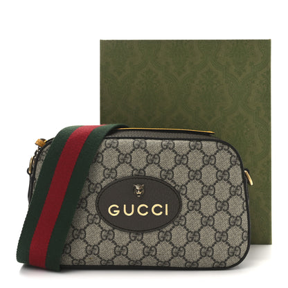 Gucci GG Supreme Monogram Web Neo Vintage Shoulder Bag Beige New Acero Crop 11 of 11
