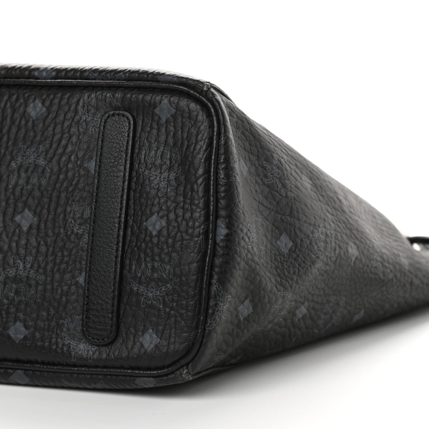 MCM Visetos Medium Reversible Shopping Tote Black 13 of 16