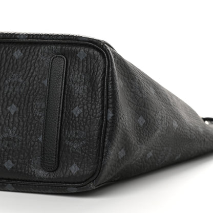 MCM Visetos Medium Reversible Shopping Tote Black 13 of 16