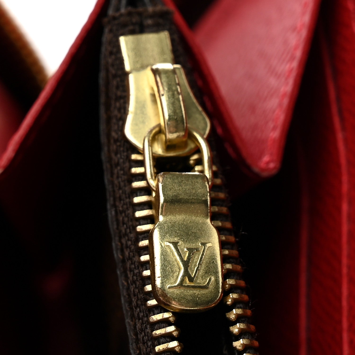 Louis Vuitton Damier Ebene Clemence Wallet Cherry 8 of 10