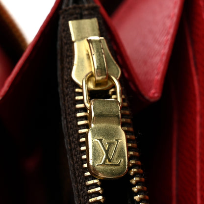 Louis Vuitton Damier Ebene Clemence Wallet Cherry 8 of 10