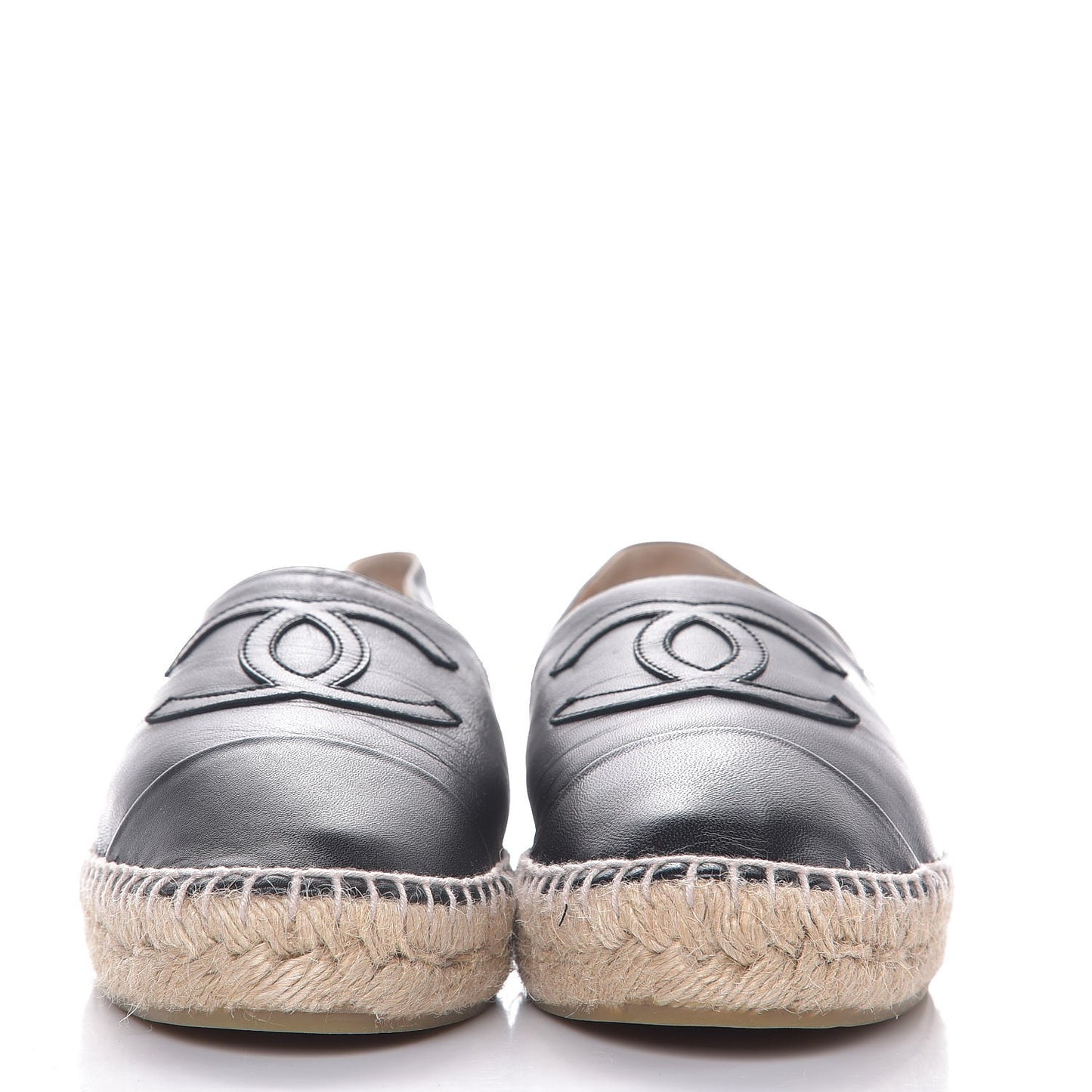 Lambskin CC Espadrilles 40 Black