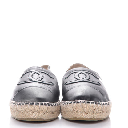 Chanel Lambskin CC Espadrilles 40 Black 2 of 9