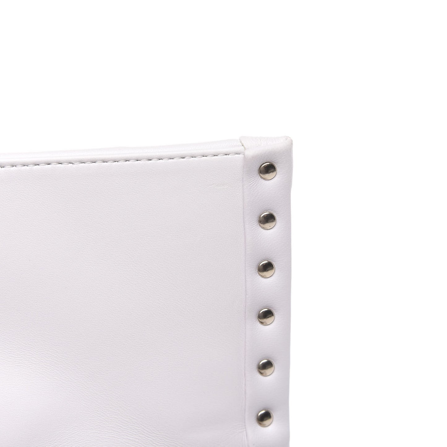 Lambskin VLTN Print Candystud Top Handle Bag Optic White Black