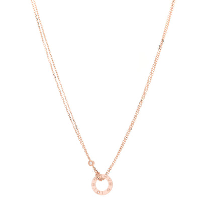 Cartier 18K Pink Gold 2 Diamond LOVE Necklace 1 of 6