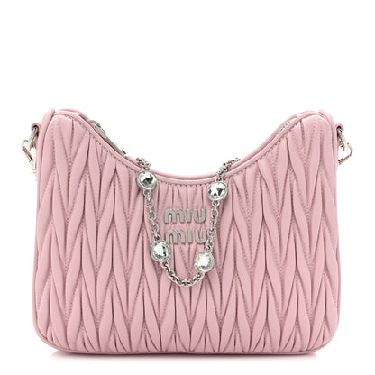Miu Miu Nappa Matelasse Shoulder Bag Alabastro 1 of 8