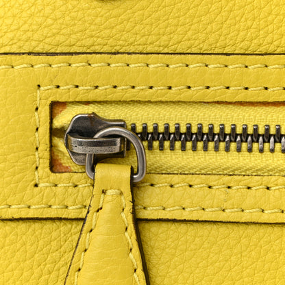 Celine Drummed Calfskin Micro Luggage Citron 11 of 12