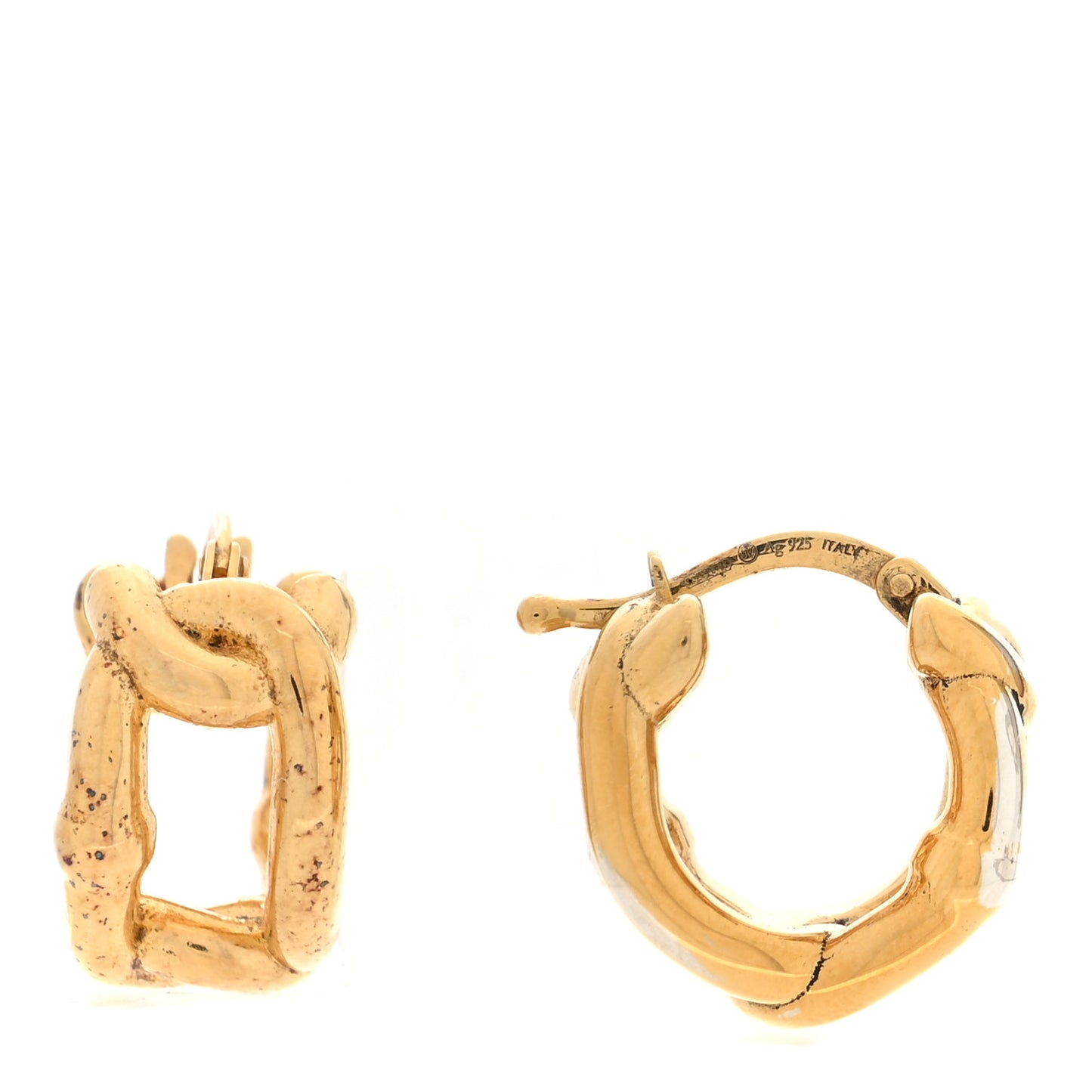 Sterling Silver Hoop Earrings Gold