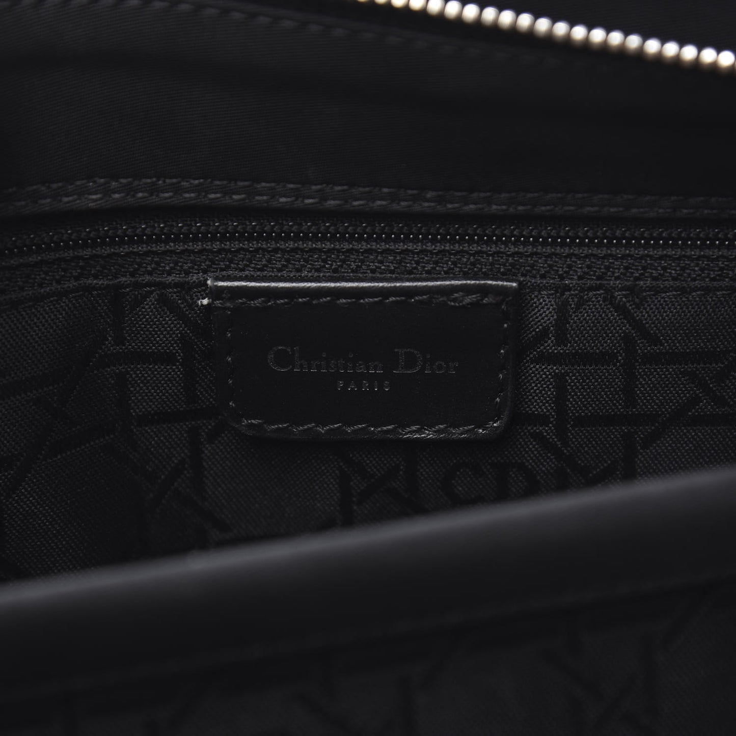 Nylon Cannage Stitched East West Lady Dior Black