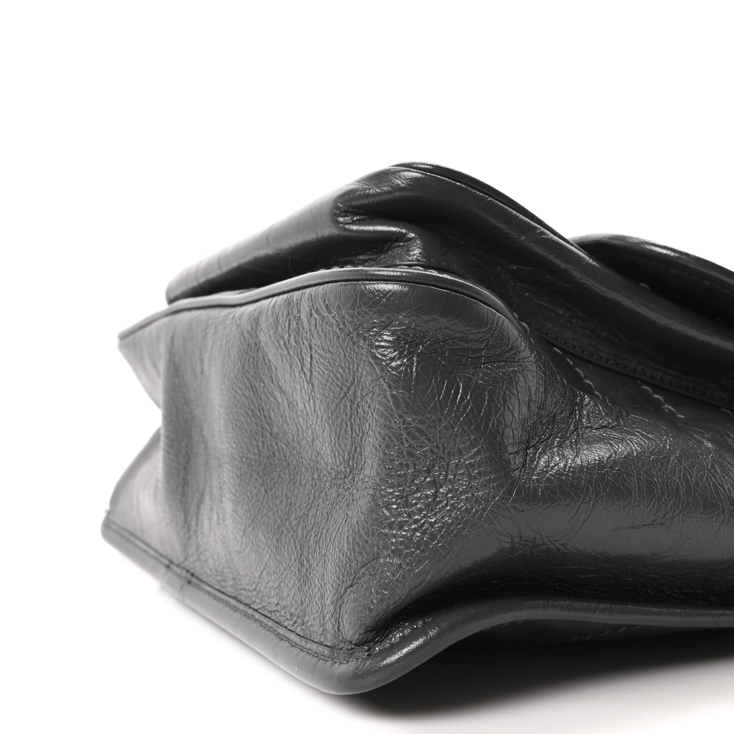 Saint Laurent Crinkled Calfskin Matelasse Monogram Medium Niki Chain Satchel Storm 10 of 10