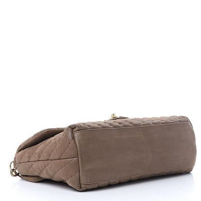 Chanel Calfskin Surpique Chevron Jumbo Flap Brown 4 of 16