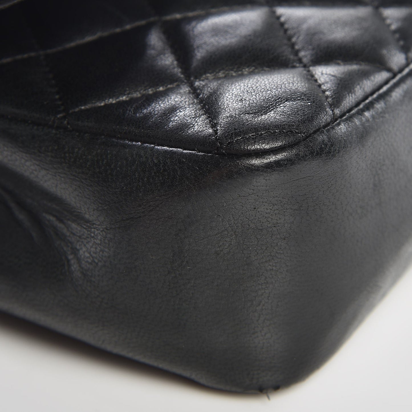Lambskin Quilted Mini Rectangular Flap Black