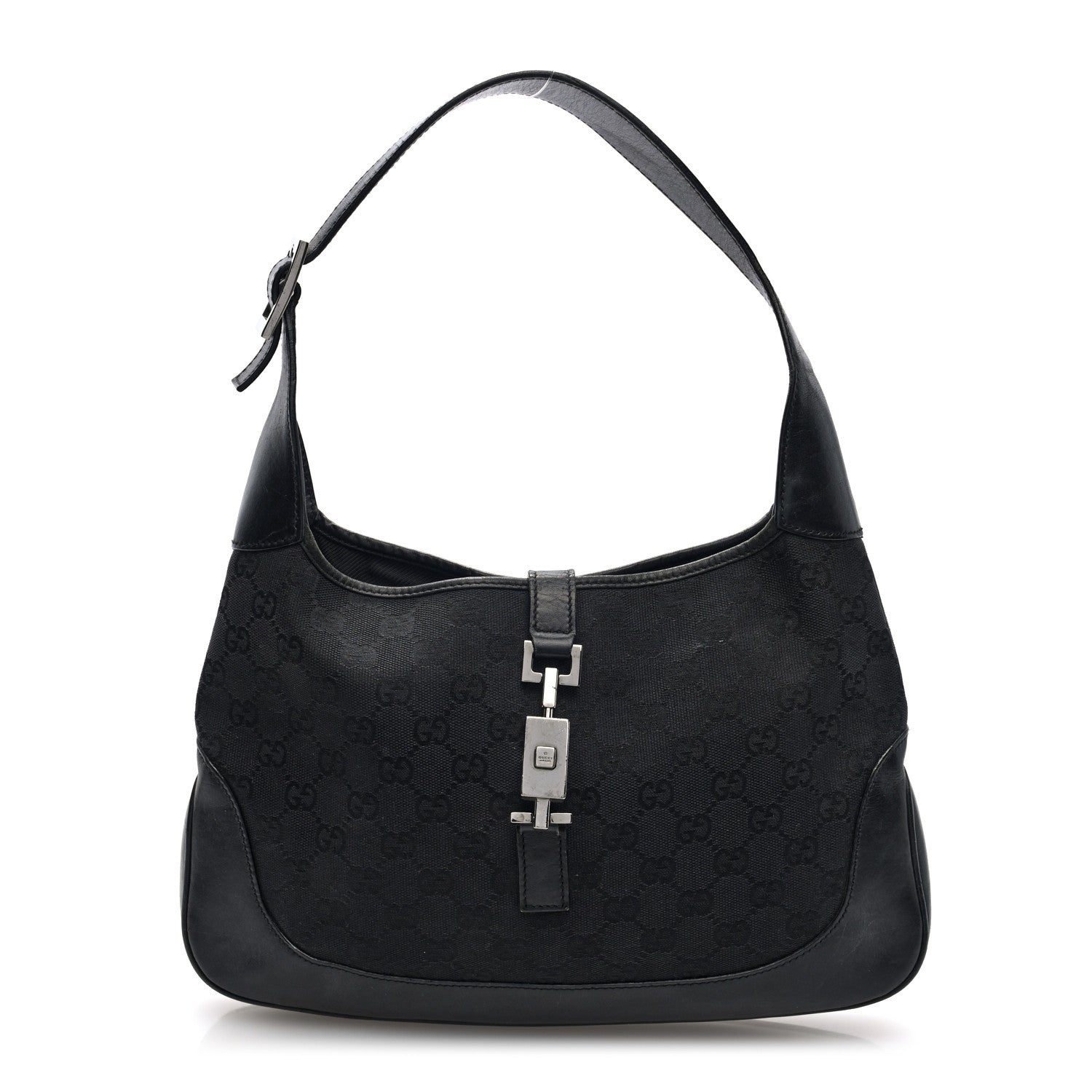 Gucci Monogram Small Jackie O Hobo Black 1 of 10