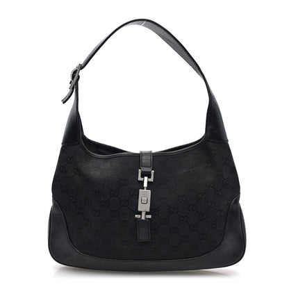 Gucci Monogram Small Jackie O Hobo Black 1 of 10