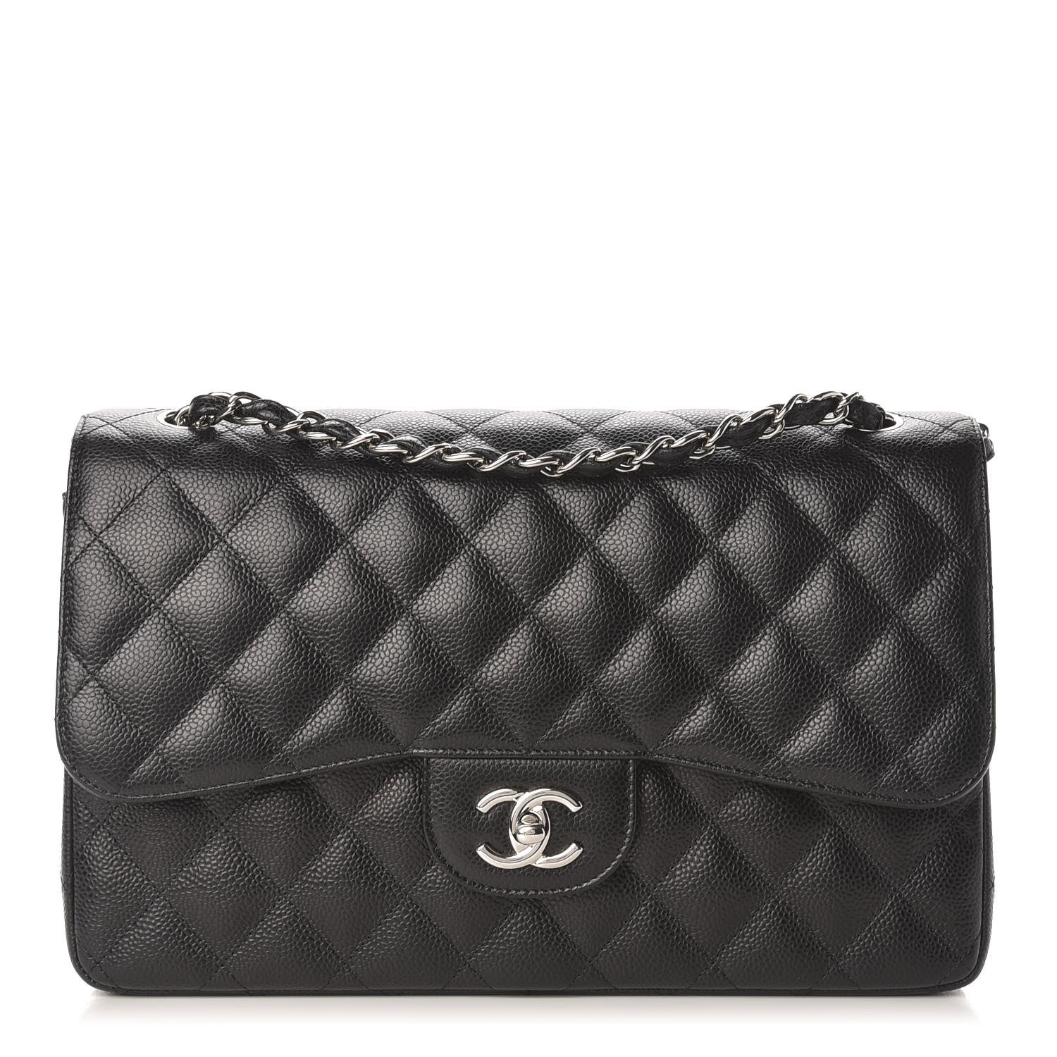 Chanel Caviar Quilted Jumbo Double Flap Black 1 of 11