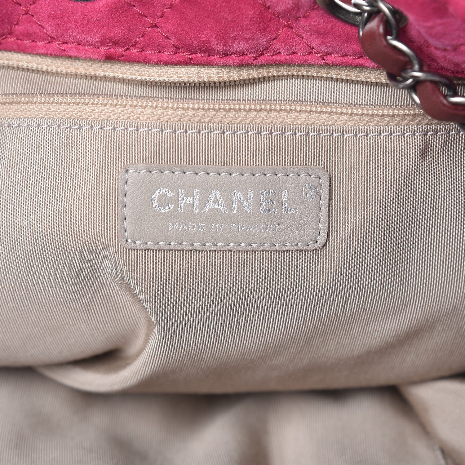 Chanel Suede Quilted Patchwork Drawstring Bag Green Pink Purple Burgundy 6 of 17