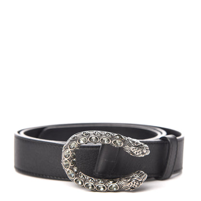 Gucci Moon Calfskin Crystal Dionysus 30mm Belt 85 34 Black Black Diamond 1 of 8