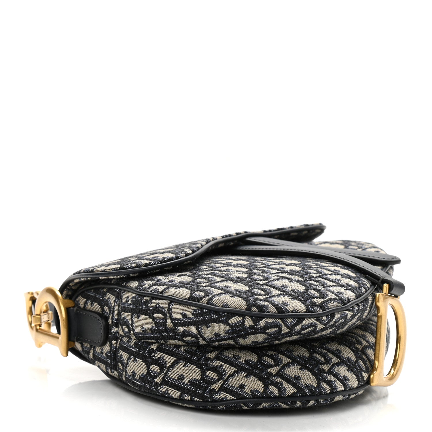Christian Dior Oblique Saddle Bag Blue 4 of 11