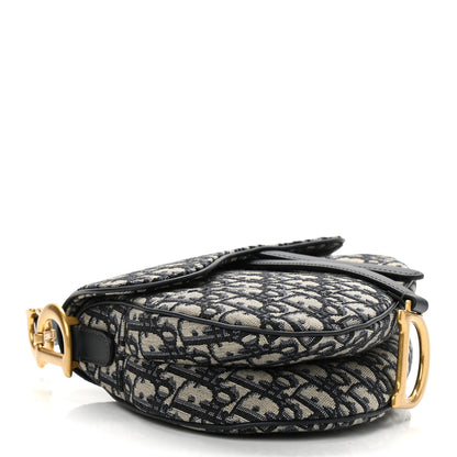 Christian Dior Oblique Saddle Bag Blue 4 of 11