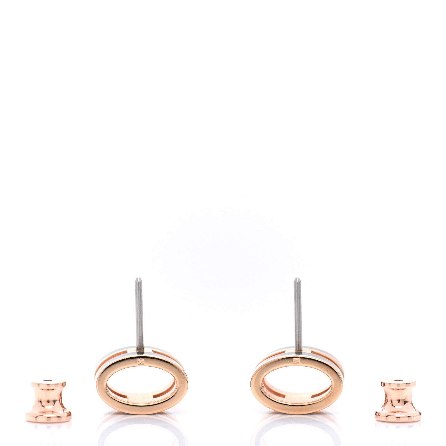 Hermes Rose Gold Lacquered Pop H Earrings Black 11 of 11