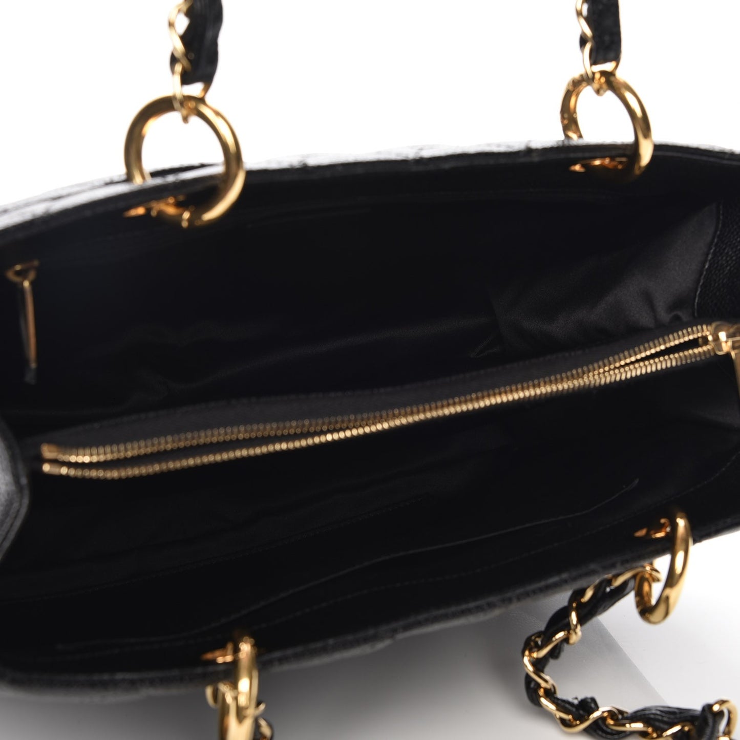 Caviar Quilted Grand Shopping Tote GST Black