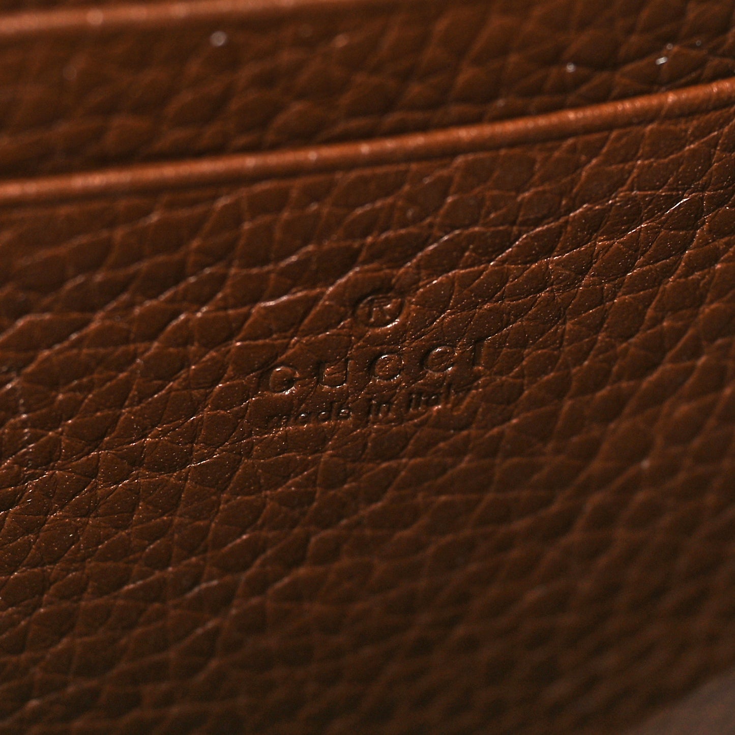 Cellarius Calfskin GG Marmont Chain Wallet Nut Brown