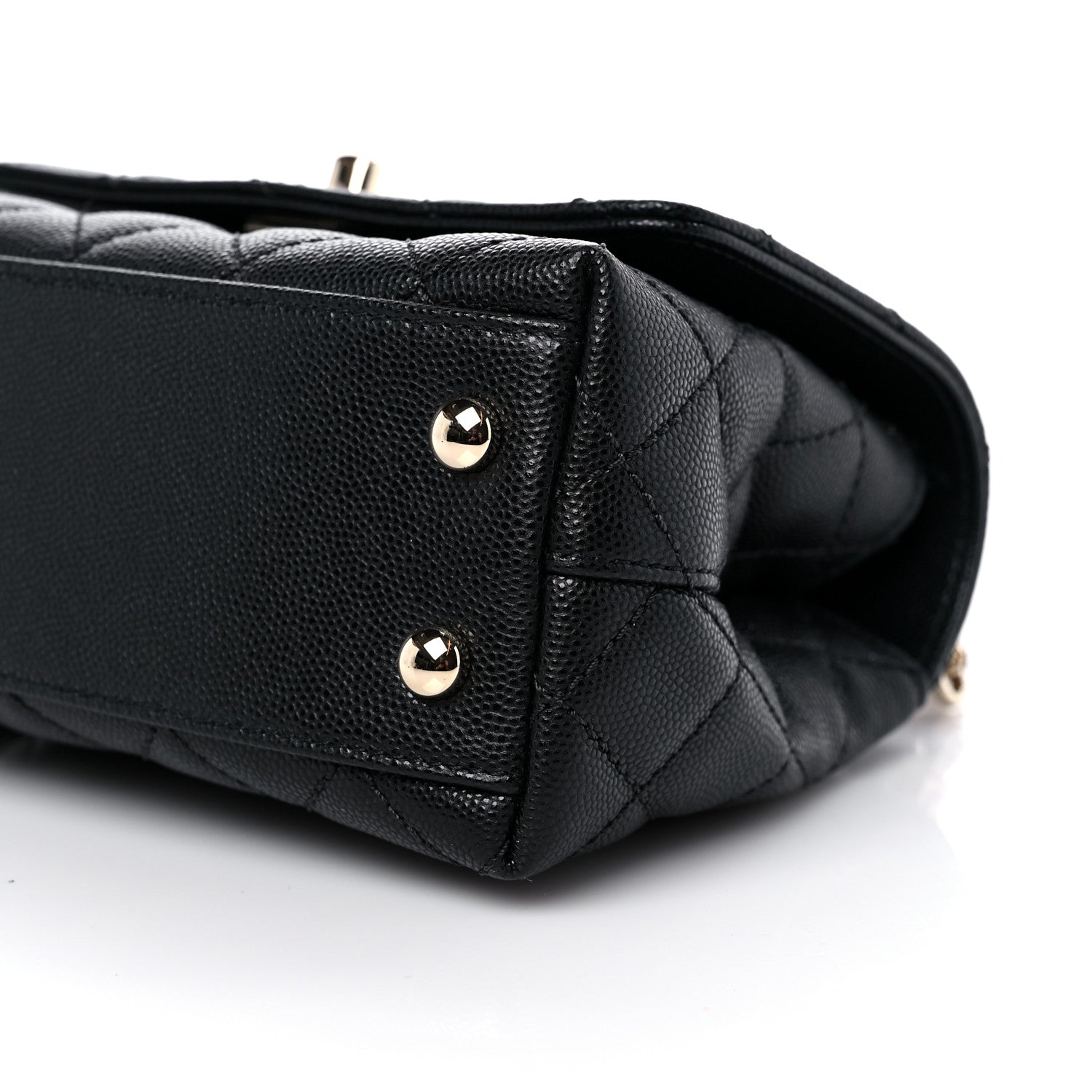 Chanel Caviar Quilted Extra Mini Coco Handle Flap Black 9 of 10