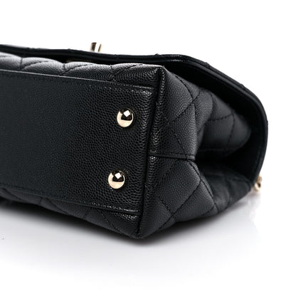 Chanel Caviar Quilted Extra Mini Coco Handle Flap Black 9 of 10