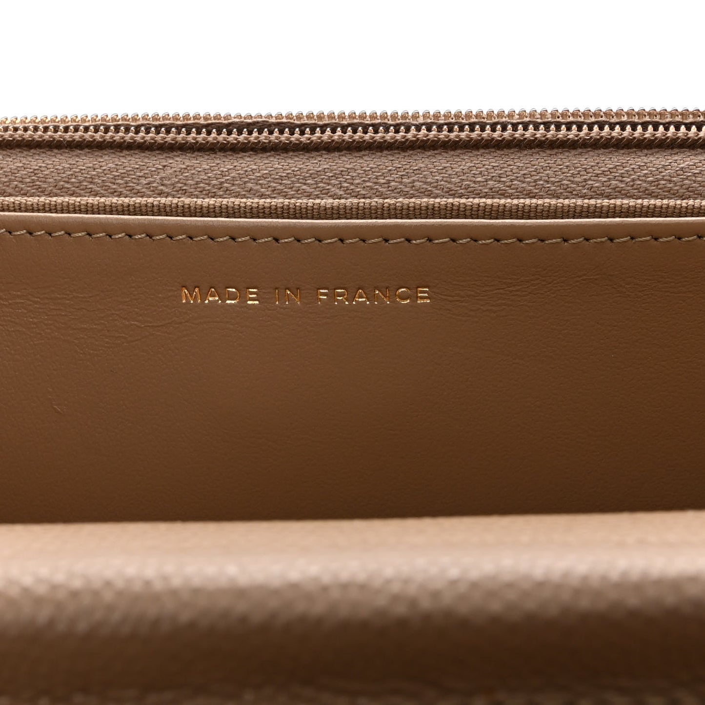 Caviar Quilted Wallet On Chain WOC Dark Beige