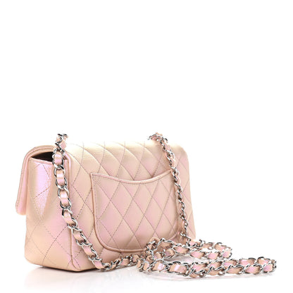 Chanel Iridescent Calfskin Quilted Mini Rectangular Flap Pink 2 of 8