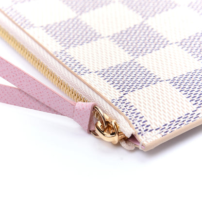Louis Vuitton Damier Azur Felicie Chain Wallet Zippered Insert Rose Ballerine 9 of 9