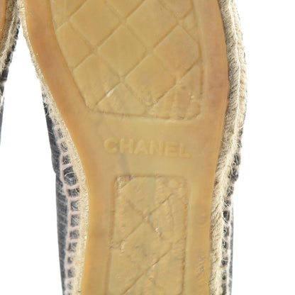 Chanel Striated Suede Espadrilles 37 Dark Grey 7 of 11
