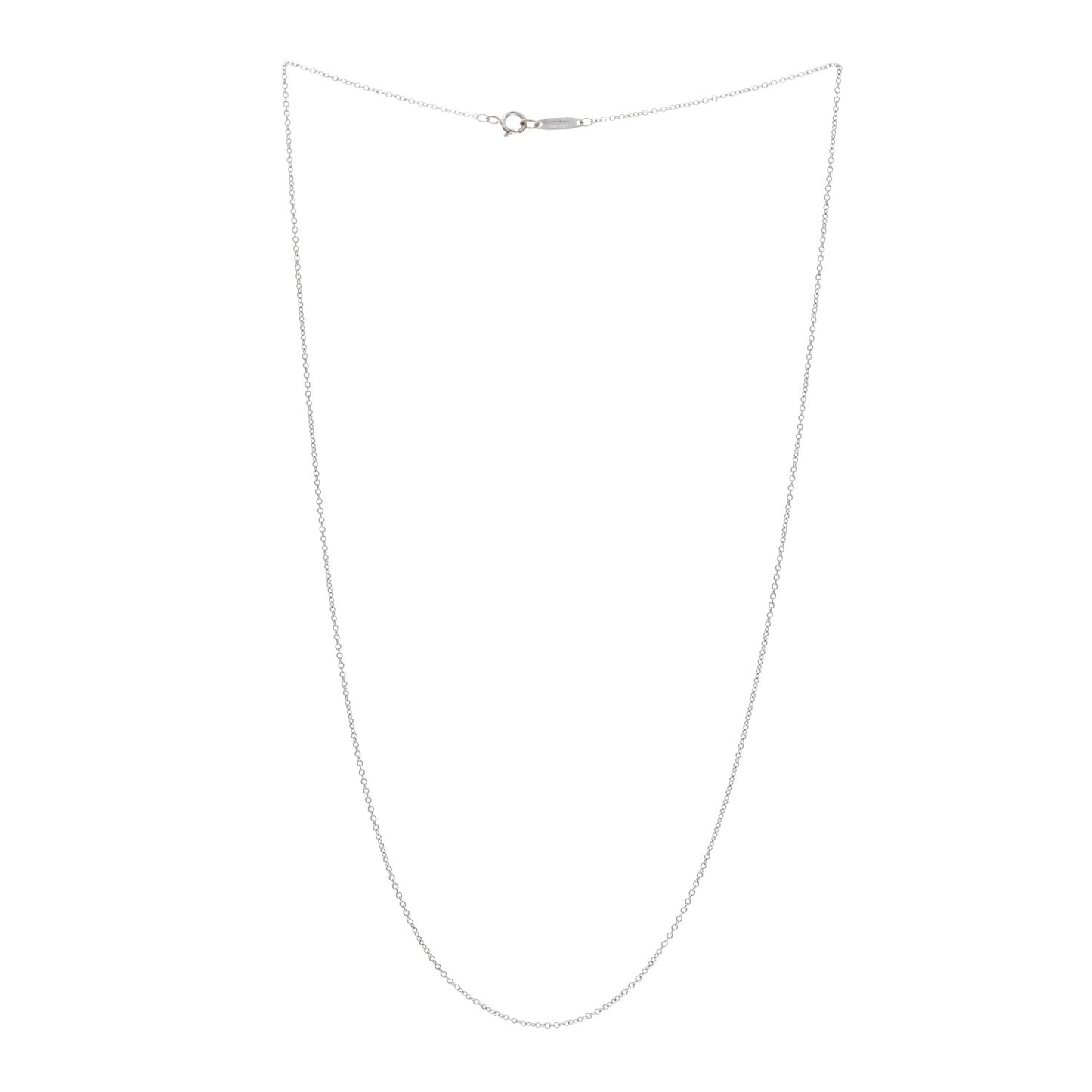 18K White Gold Chain Necklace 18"